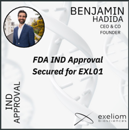 FDA IND Approval secured for EXL01